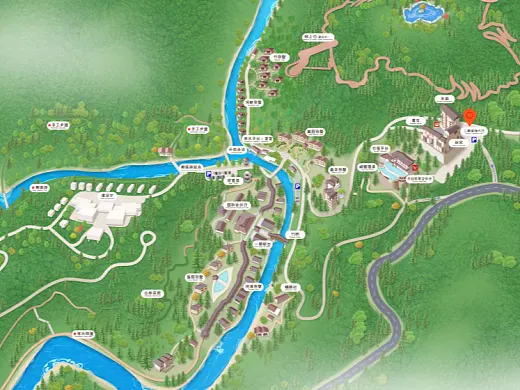 孙吴结合景区手绘地图智慧导览和720全景技术，可以让景区更加“动”起来，为游客提供更加身临其境的导览体验。